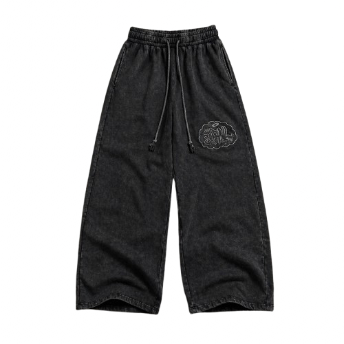 Snow Washed Straight Leg Pants